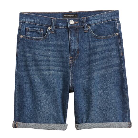 Banana Republic Bermuda Denim Jean Short in Dark Denim Size 2 (28) - Picture 3 of 3